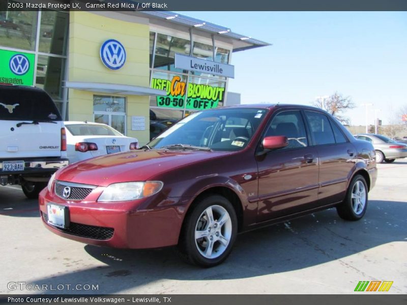 Garnet Red Mica / Off Black 2003 Mazda Protege LX