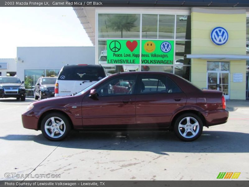 Garnet Red Mica / Off Black 2003 Mazda Protege LX