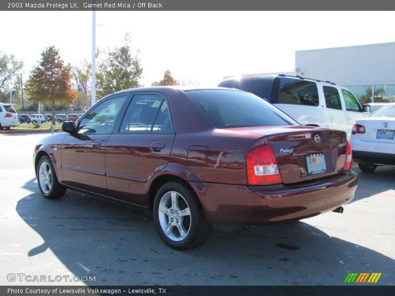 Garnet Red Mica / Off Black 2003 Mazda Protege LX