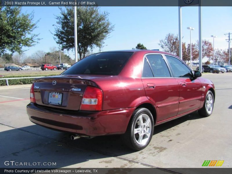 Garnet Red Mica / Off Black 2003 Mazda Protege LX