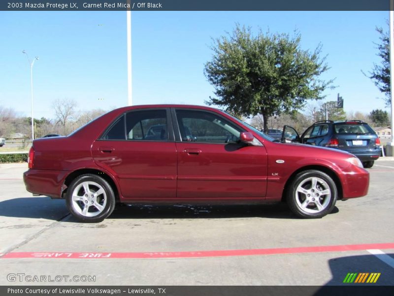 Garnet Red Mica / Off Black 2003 Mazda Protege LX