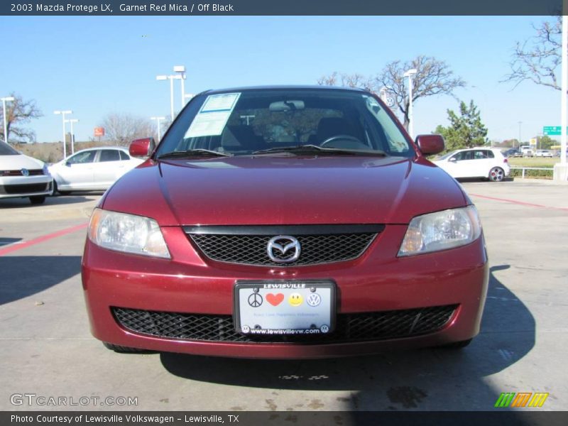 Garnet Red Mica / Off Black 2003 Mazda Protege LX