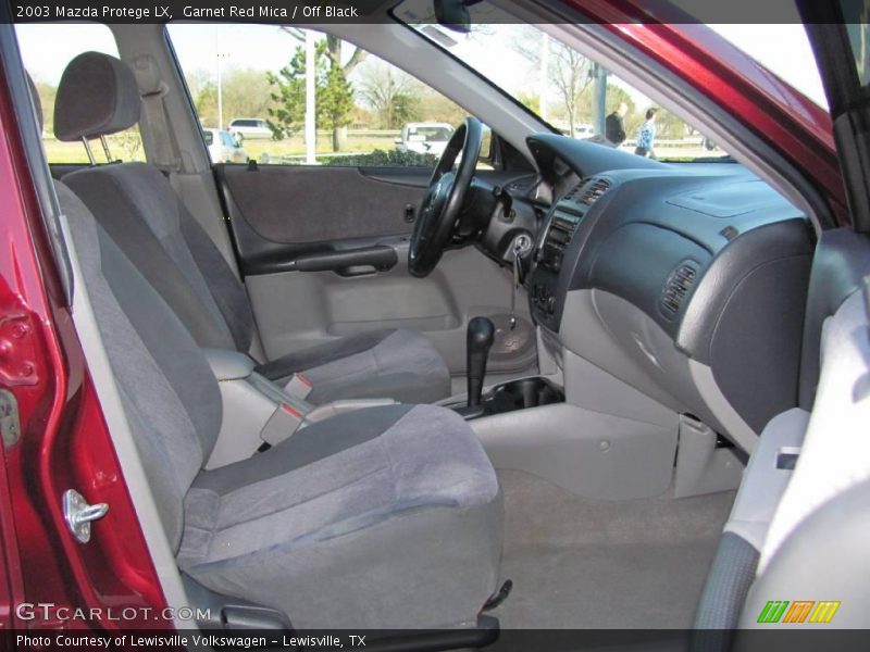 Garnet Red Mica / Off Black 2003 Mazda Protege LX