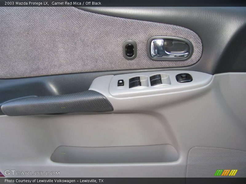 Garnet Red Mica / Off Black 2003 Mazda Protege LX