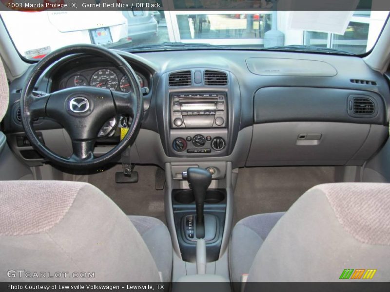 Garnet Red Mica / Off Black 2003 Mazda Protege LX