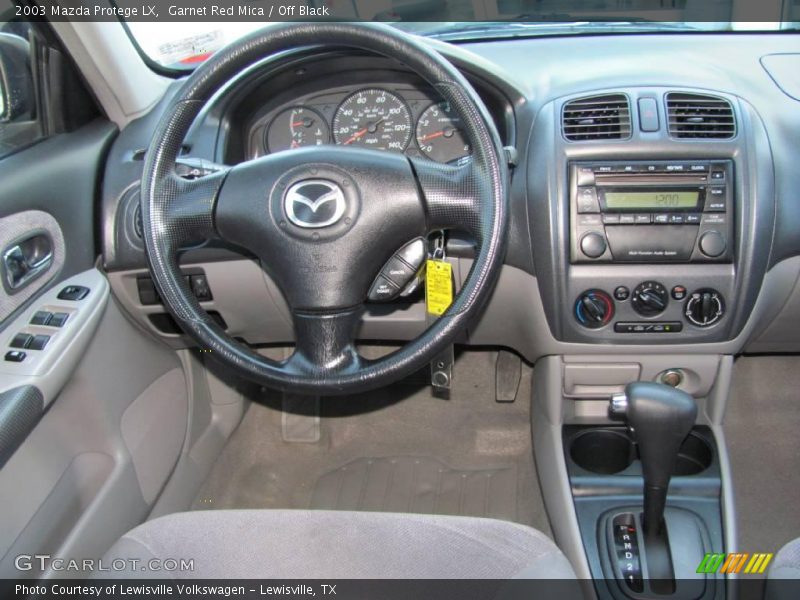 Garnet Red Mica / Off Black 2003 Mazda Protege LX
