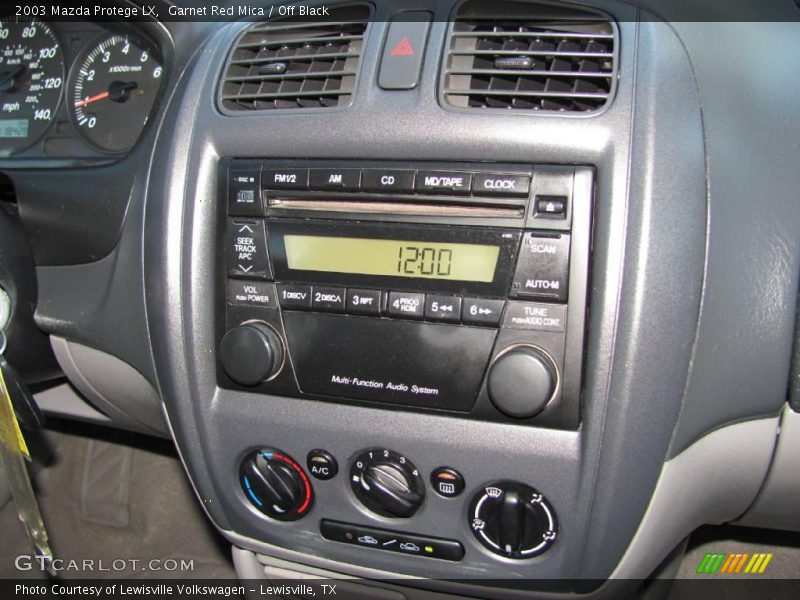 Garnet Red Mica / Off Black 2003 Mazda Protege LX