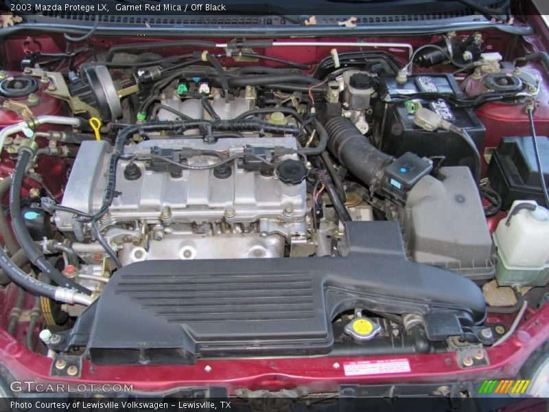 Garnet Red Mica / Off Black 2003 Mazda Protege LX