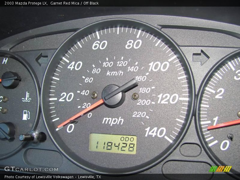 Garnet Red Mica / Off Black 2003 Mazda Protege LX