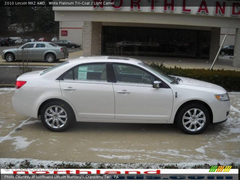 White Platinum Tri-Coat / Light Camel 2010 Lincoln MKZ AWD