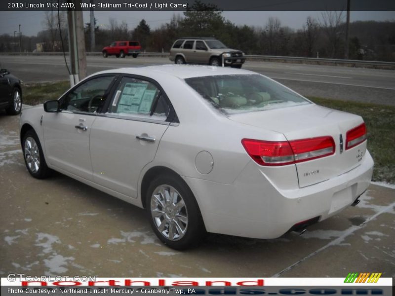 White Platinum Tri-Coat / Light Camel 2010 Lincoln MKZ AWD