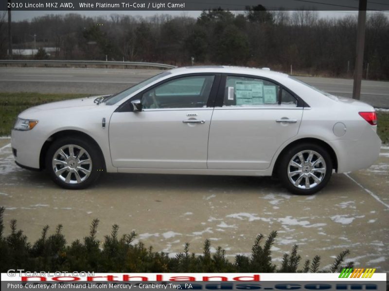 White Platinum Tri-Coat / Light Camel 2010 Lincoln MKZ AWD