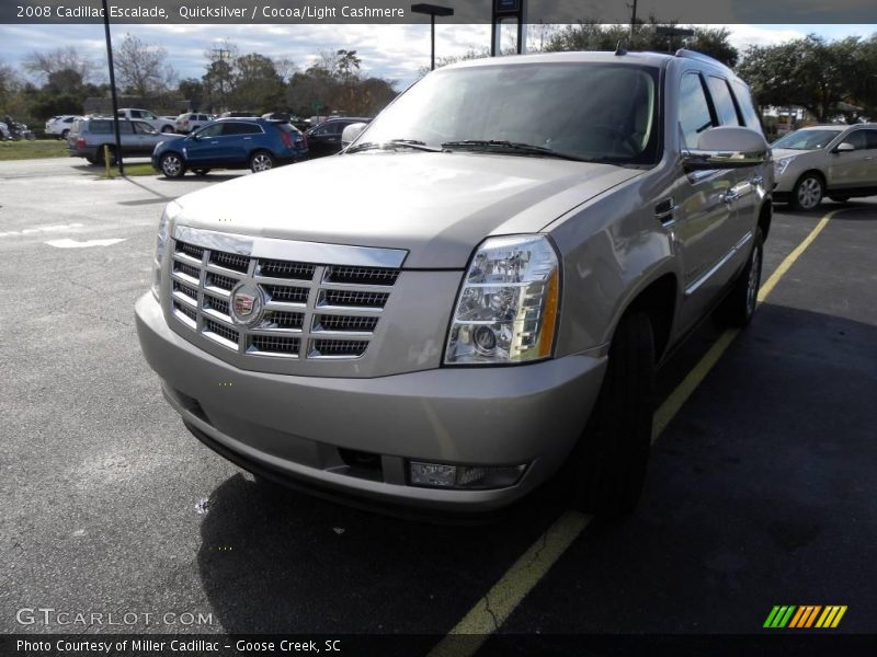 Quicksilver / Cocoa/Light Cashmere 2008 Cadillac Escalade