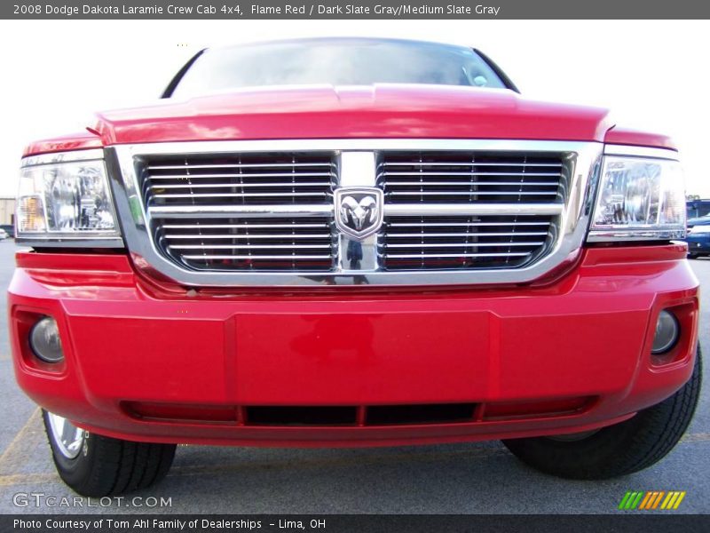 Flame Red / Dark Slate Gray/Medium Slate Gray 2008 Dodge Dakota Laramie Crew Cab 4x4