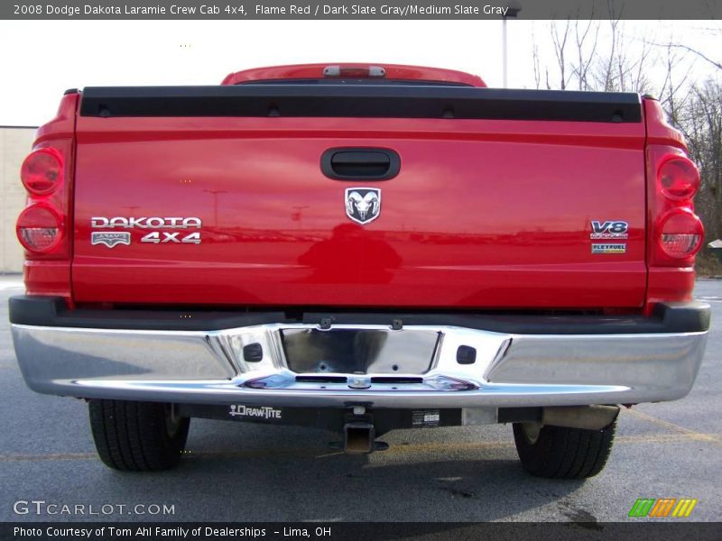 Flame Red / Dark Slate Gray/Medium Slate Gray 2008 Dodge Dakota Laramie Crew Cab 4x4