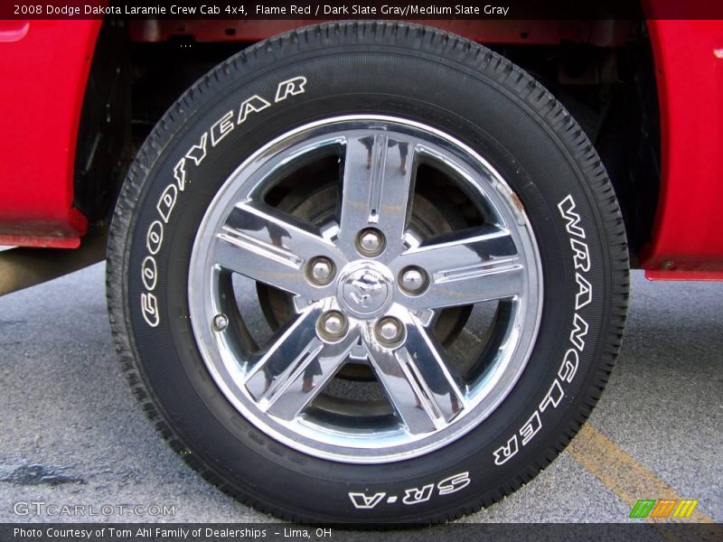 Flame Red / Dark Slate Gray/Medium Slate Gray 2008 Dodge Dakota Laramie Crew Cab 4x4