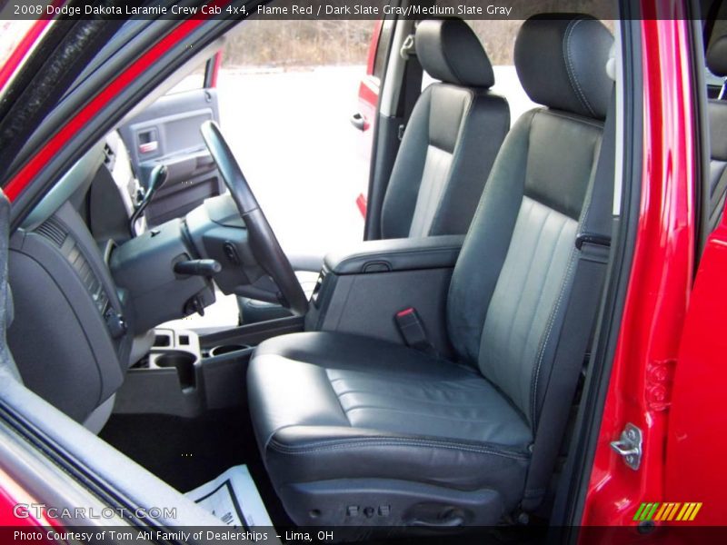 Flame Red / Dark Slate Gray/Medium Slate Gray 2008 Dodge Dakota Laramie Crew Cab 4x4