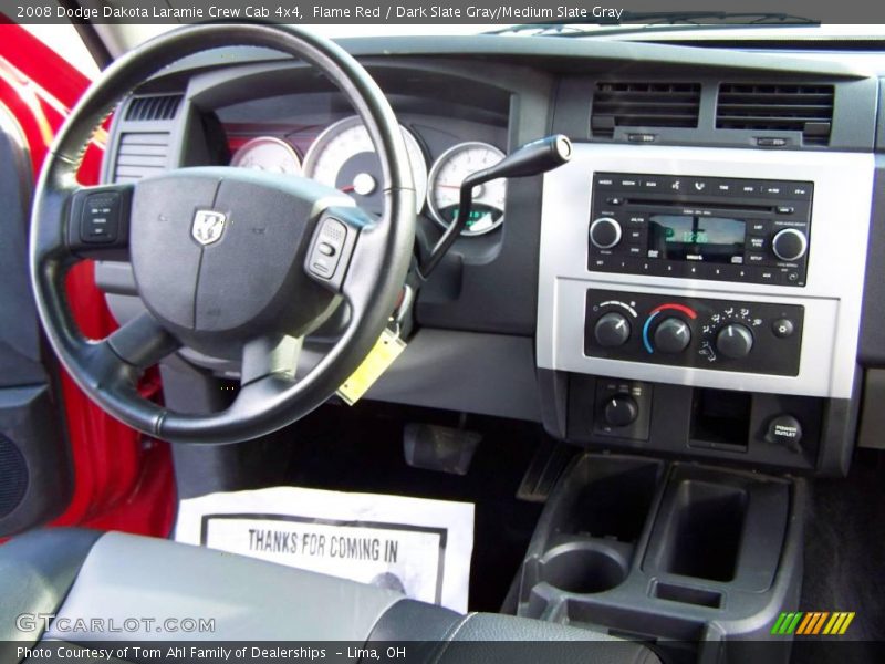 Flame Red / Dark Slate Gray/Medium Slate Gray 2008 Dodge Dakota Laramie Crew Cab 4x4