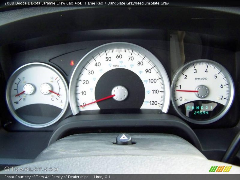 Flame Red / Dark Slate Gray/Medium Slate Gray 2008 Dodge Dakota Laramie Crew Cab 4x4