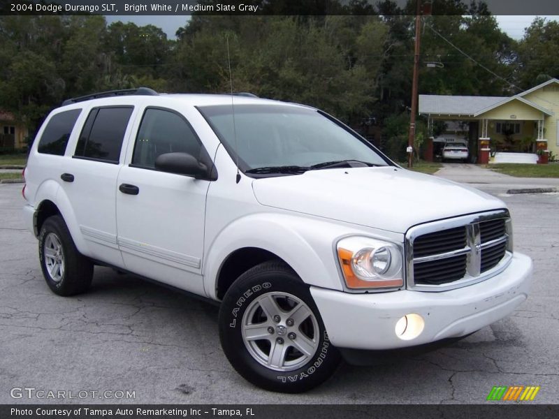 Bright White / Medium Slate Gray 2004 Dodge Durango SLT