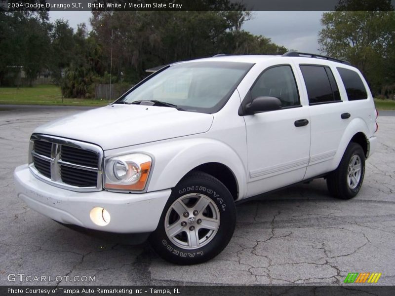 Bright White / Medium Slate Gray 2004 Dodge Durango SLT