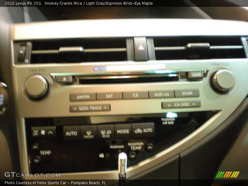 Smokey Granite Mica / Light Gray/Espresso Birds-Eye Maple 2010 Lexus RX 350