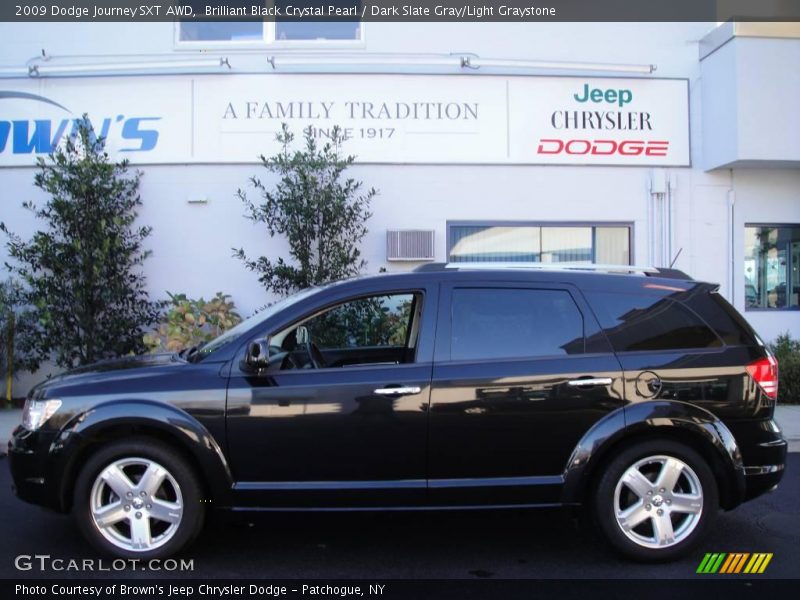 Brilliant Black Crystal Pearl / Dark Slate Gray/Light Graystone 2009 Dodge Journey SXT AWD
