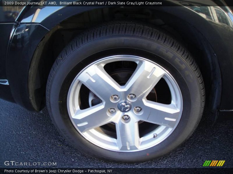Brilliant Black Crystal Pearl / Dark Slate Gray/Light Graystone 2009 Dodge Journey SXT AWD