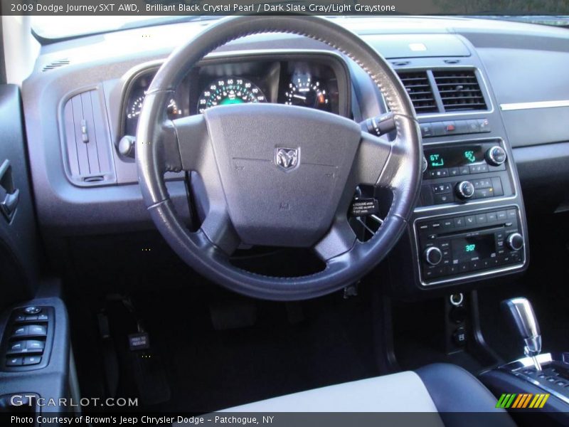 Brilliant Black Crystal Pearl / Dark Slate Gray/Light Graystone 2009 Dodge Journey SXT AWD