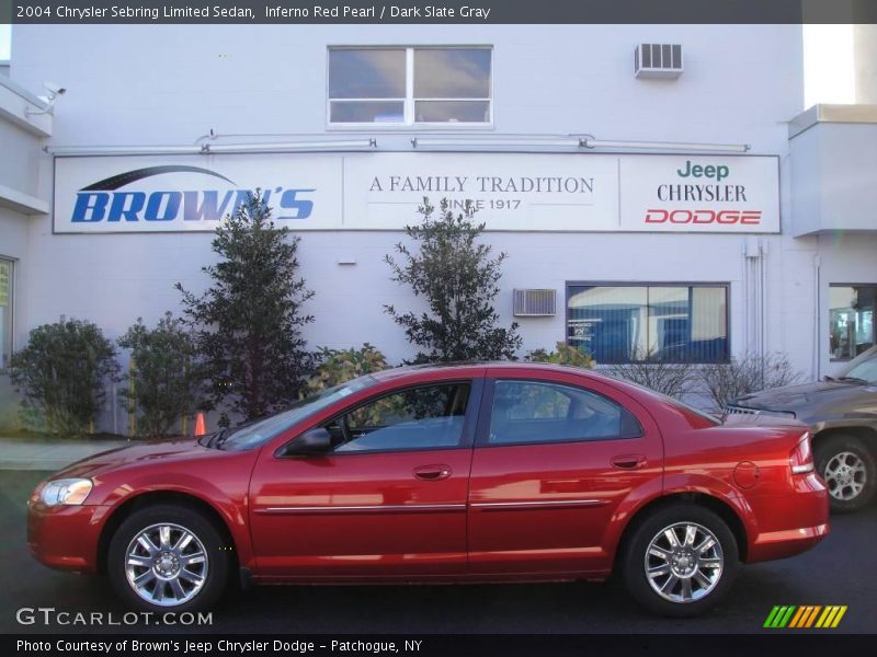Inferno Red Pearl / Dark Slate Gray 2004 Chrysler Sebring Limited Sedan