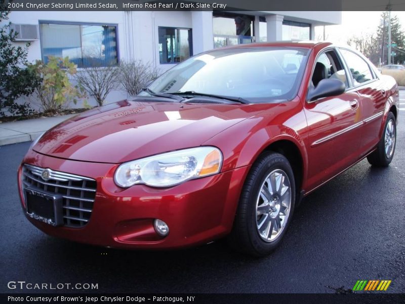 Inferno Red Pearl / Dark Slate Gray 2004 Chrysler Sebring Limited Sedan