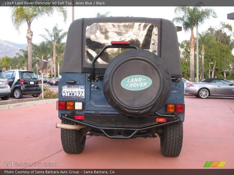Aries Blue / Black 1994 Land Rover Defender 90 Soft Top