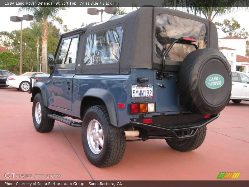 Aries Blue / Black 1994 Land Rover Defender 90 Soft Top