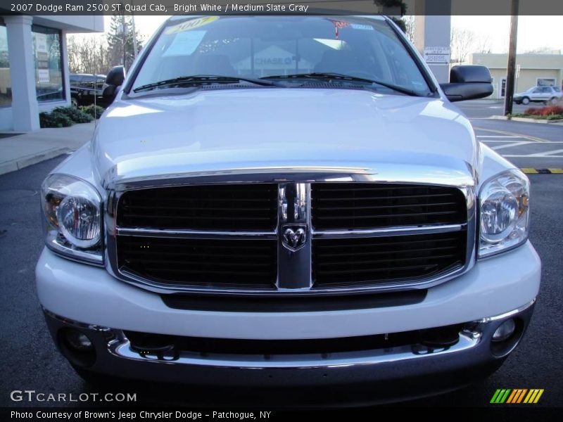 Bright White / Medium Slate Gray 2007 Dodge Ram 2500 ST Quad Cab