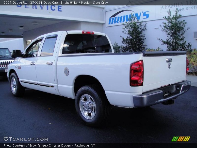 Bright White / Medium Slate Gray 2007 Dodge Ram 2500 ST Quad Cab