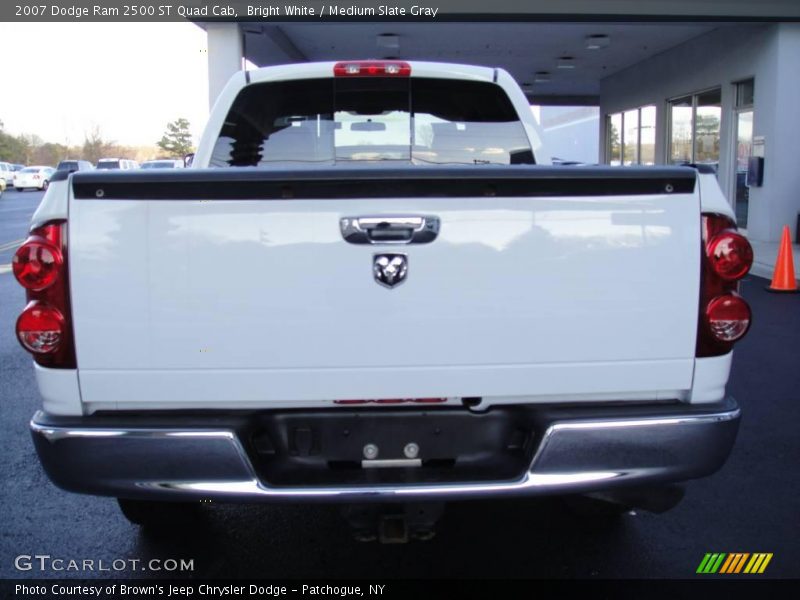 Bright White / Medium Slate Gray 2007 Dodge Ram 2500 ST Quad Cab