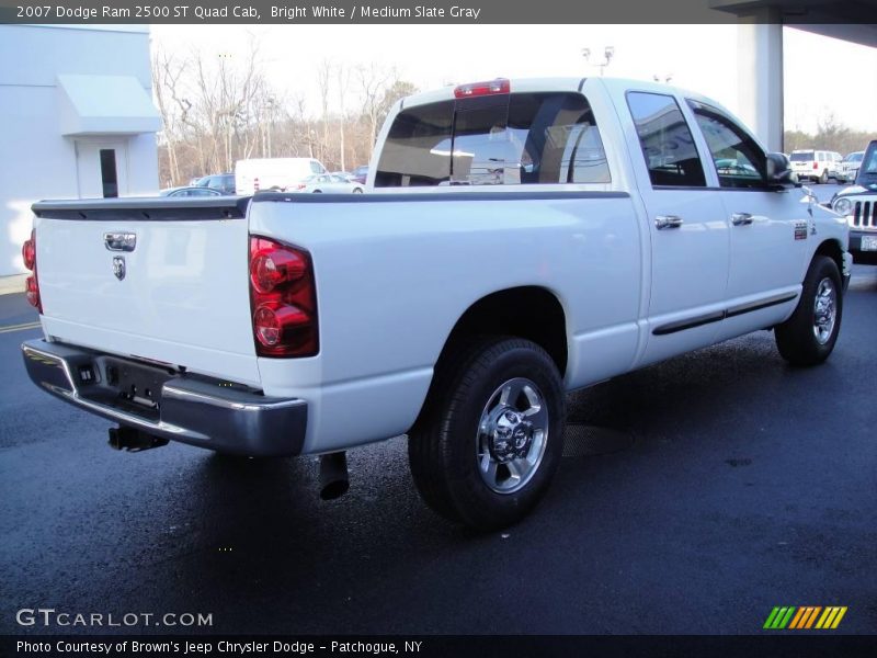 Bright White / Medium Slate Gray 2007 Dodge Ram 2500 ST Quad Cab