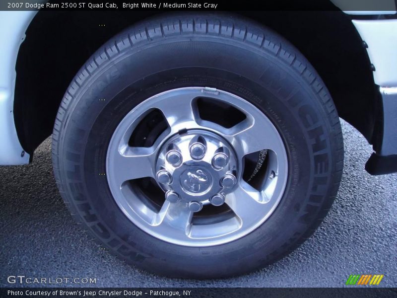Bright White / Medium Slate Gray 2007 Dodge Ram 2500 ST Quad Cab