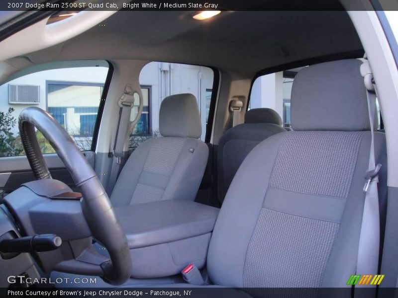 Bright White / Medium Slate Gray 2007 Dodge Ram 2500 ST Quad Cab