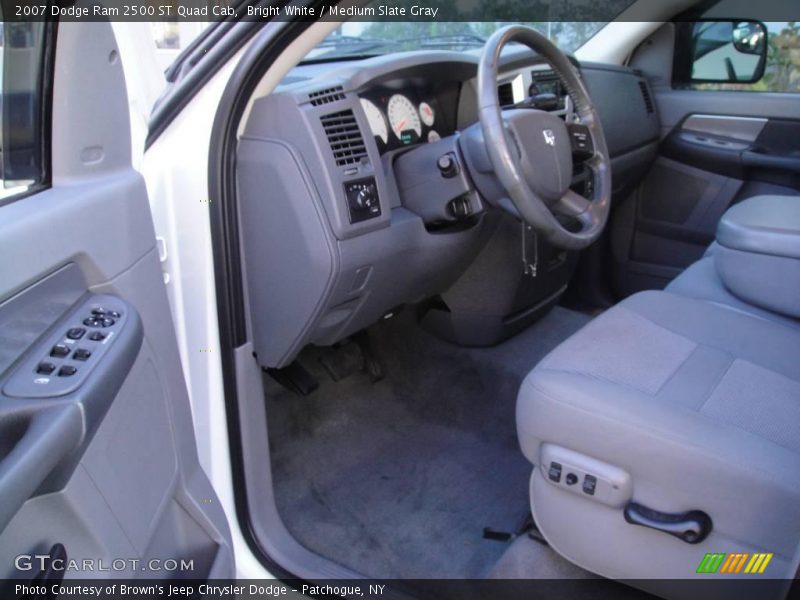 Bright White / Medium Slate Gray 2007 Dodge Ram 2500 ST Quad Cab