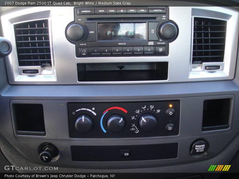 Bright White / Medium Slate Gray 2007 Dodge Ram 2500 ST Quad Cab
