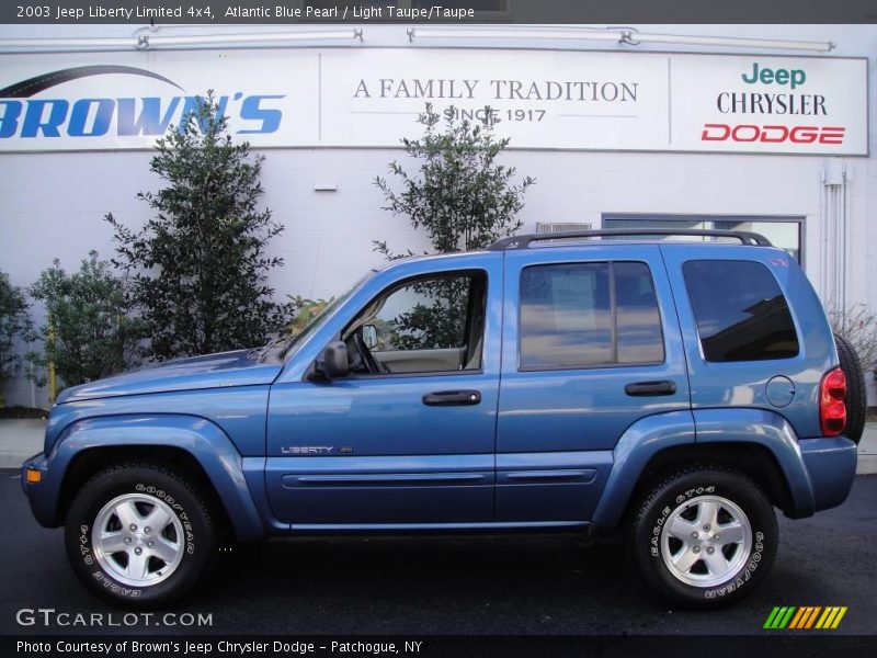 Atlantic Blue Pearl / Light Taupe/Taupe 2003 Jeep Liberty Limited 4x4