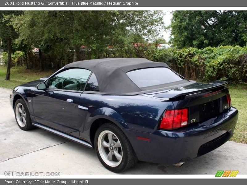 True Blue Metallic / Medium Graphite 2001 Ford Mustang GT Convertible