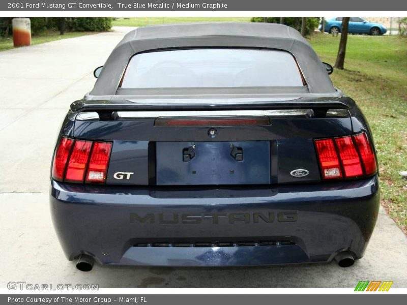 True Blue Metallic / Medium Graphite 2001 Ford Mustang GT Convertible