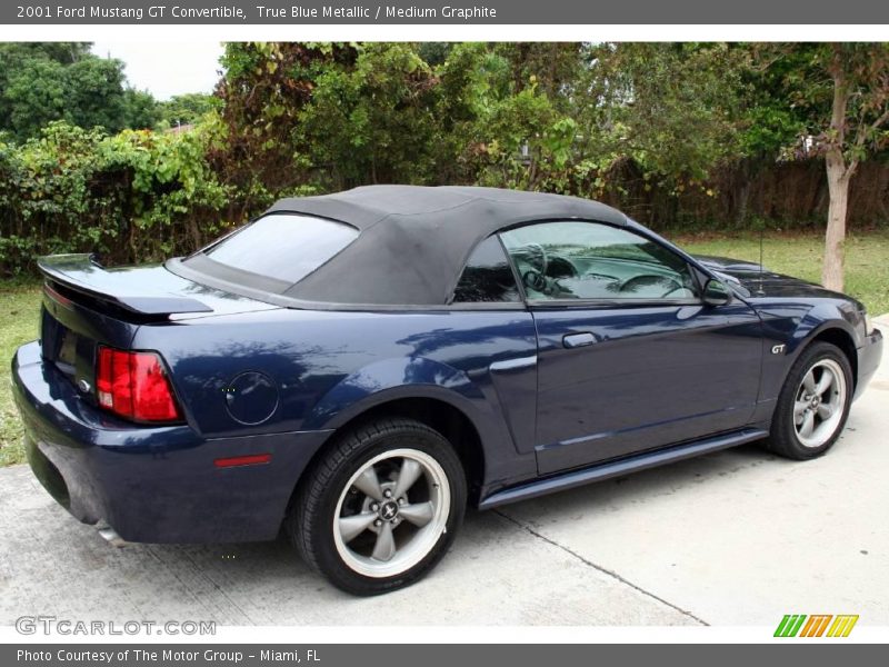 True Blue Metallic / Medium Graphite 2001 Ford Mustang GT Convertible