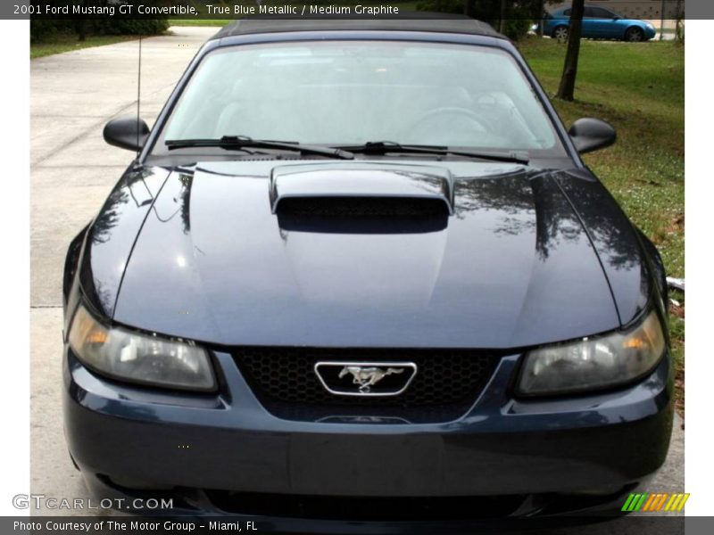 True Blue Metallic / Medium Graphite 2001 Ford Mustang GT Convertible