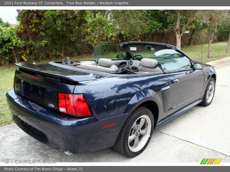 True Blue Metallic / Medium Graphite 2001 Ford Mustang GT Convertible