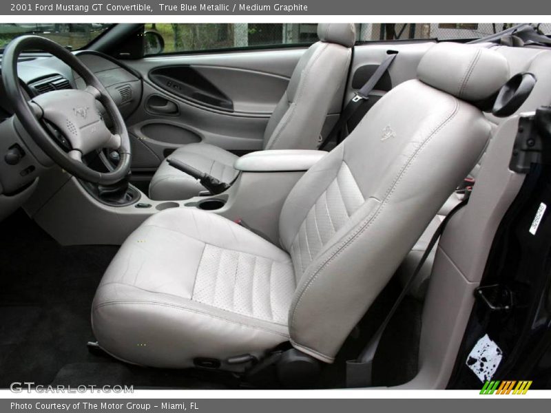 True Blue Metallic / Medium Graphite 2001 Ford Mustang GT Convertible