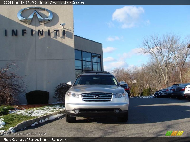 Brilliant Silver Metallic / Graphite 2004 Infiniti FX 35 AWD