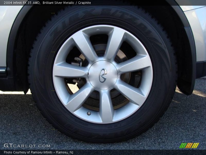 Brilliant Silver Metallic / Graphite 2004 Infiniti FX 35 AWD